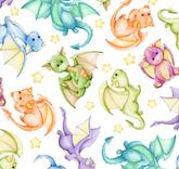 In The Beginning - Dragon Friends (Sold by 1/2 meter)